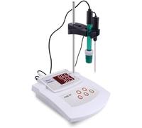 Misuratore di acidità da tavolo, calibrazione automatica, precisione ± 0,01 pH, 2 elettrodi, calibrazione automatica a 2 punti, ideale per uso in laboratorio e ambiente
