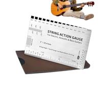Misuratore di Altezza Corde Chitarra,Kit Di Regolazione E Setup Chitarra | Strumento Regolazione Action Multifunzione per Elettrica Casa Viaggio Outdoor