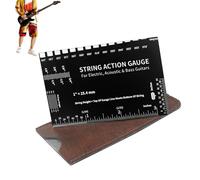 Misuratore di Altezza Corde Chitarra, Kit Setup Strumenti, Strumento Regolazione Action Multifunzione per Chitarra Elettrica Casa Viaggio Outdoor