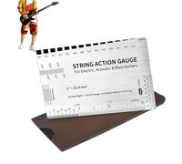 Misuratore di altezza delle corde,Kit di configurazione per chitarre | Misuratore preciso di azione per chitarra elettrica bassa casa professionale e dilettanti