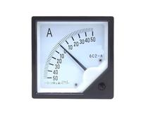 Misuratore di amperometro analogico da pannello 6C2-A CC/75mV, amperometro di corrente 50A -0 Amperometro da 5A a 500A (1 pezzo)(75A -0-75A (75mV))