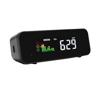 Misuratore di anidride carbonica 2 in 1 per interni, con sensore NDIR, allarme colorato, display trend grafico, misurazione 0 ~ 5000 ppm, tester portatile per la qualità dell'aria