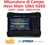 MISURATORE DI CAMPO HEVC H265 MAIN 10BIT H265 DVB-S2 DVB-T2 E FIBRA OTTICA