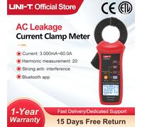 Misuratore di Corrente di Dispersione a Pinza UNI-T UT251C+ 60A AC, Amperometro Digitale con Funzione PEAK Hold e LPF, Bluetooth