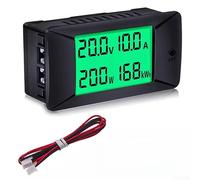 Misuratore di Corrente e Tensione DC 300A Display LCD(200A) | Schermo LCD , visualizza volt ampere watt, range 0-300V, per ideale per sistemi DC auto barca