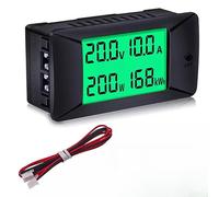 Misuratore di Corrente e Tensione DC 300A Display LCD(300A) | Schermo LCD , visualizza volt ampere watt, range 0-300V, per ideale per sistemi DC auto barca