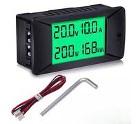 Misuratore di Corrente e Tensione DC 300A Display LCD(50A) | Schermo LCD , visualizza volt ampere watt, range 0-300V, per ideale per sistemi DC auto barca
