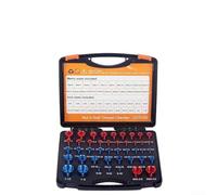 Misuratore di dadi e bulloni e filettatura metrica per set di misure imperiali 36/46 pezzi in acciaio al carbonio calibro gadget set con rosso blu per calibro (36 pezzi)