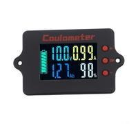 Misuratore di DC con Shunt in Rame Display LCD per Monitoraggio per solare Camper Auto 0.03-100A Precisione ±1% USB(Color screen)