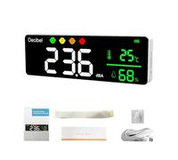 Misuratore di decibel, Strumento di misurazione del rumore Digitale Decibel Fonometro Misuratore di umidità a temperatura Rilevatore 3in1 Tester for schermo grande montato a parete per misurazioni dom