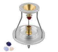 Misuratore di densità apparente delle polveri con imbuto conico a 63°, diametro 57 mm, volume 10 ml per uso di laboratorio e industriale.