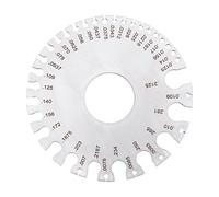 Misuratore di diametro, 2 lati in acciaio inossidabile Misuratore di spessore filo rotondo Tester Strumento di misura del diametro del righello adatto per misurare il filo non ferroso e il metallo