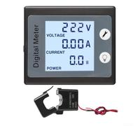 Misuratore di energia CA 100 A, display LCD, tensione per corrente AC | Schermo LCD STN, misura la tensione per la potenza di corrente, chiaramente leggibile, avviso di sovraccarico, nero