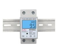 Misuratore di energia elettrica su guida DIN 5-80A LCD retroilluminato Display digitale Monofase Contatore di energia elettronico KWh Voltmetro Amperometro Volt(Without Backlight,110V)
