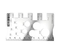 Misuratore di filettatura | Misuratore di viti filettate | | Righello di misurazione a vite di precisione | Strumento compatto per bulloni, e viti | Ideale per artigianato, industria e uso