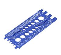 Misuratore di filettatura per bulloni dado Misuratore di filettatura metrica M3 a M22 Misuratori #4 a 3/4 Misure imperiali Indicatori di identificazione di bulloni e dadi per (Blu)