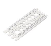 Misuratore di filettatura per bulloni dado Misuratore di filettatura metrica M3 a M22 Misuratori #4 a 3/4 Misure imperiali Indicatori di identificazione di bulloni e dadi per (Bianco)