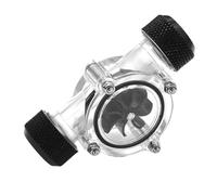 Misuratore di flusso d'acqua per sistemi di raffreddamento PC, misuratore di portata acrilico con filettatura G1/4 di pollice con 8 giranti, indicatore di portata di raffreddamento a liquido e