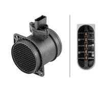 HELLA 8ET 358 095-401 Debimetro, 5a... poli, Bocchettone di tubo, senza guarnizione