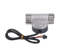 Misuratore di flusso dell'acqua Metro Acciaio inossibile contropiede del contatore per lo stagno di pesce piscina 3.5-24 V DC