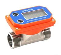 Misuratore di flusso digitale DN25 con display LCD per misurazione precisa dell'acqua e liquidi, 20-280 l/min, per irrigazione e applicazioni industriali, arancione
