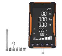 Misuratore di forza digitale portatile, con 3 modalità di misurazione, sonda da 5 pezzi e unità N/Kg/Lb, for tester di compressione/trazione(100N)