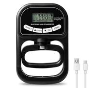 Misuratore di forza, misuratore di forza digitale, 265 lbs/120 kg, dinamometro digitale a mano, tester Grip Strength con cavo di ricarica USB, grande schermo LED per test di forza