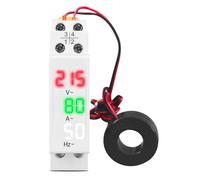Misuratore di frequenza di tensione amperometrica monofase Din Rail 3 in 1 AC 0-99Hz 100A voltmetro indicatore LED display digitale 110V 230V(Not Transparent)