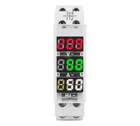 Misuratore di frequenza di tensione amperometrica monofase Din Rail 3 in 1 AC 0-99Hz 100A voltmetro indicatore LED display digitale 110V 230V(Transparent)