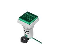 Misuratore di frequenza voltampere quadrato ad alta precisione, misuratore amperometro voltmetro tester di frequenza, monitor multimetro con display digitale a LED (Verde)