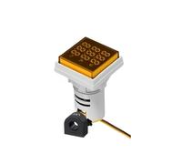 Misuratore di frequenza voltampere quadrato ad alta precisione, misuratore amperometro voltmetro tester di frequenza, monitor multimetro con display digitale a LED (Giallo)