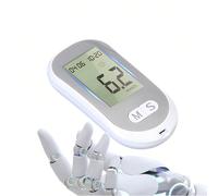 Misuratore di glucosio portatile, kit glucometro senza codice, test per il diabete con 50 strisce reattive e lancette, misurazione medica del livello di zucchero nel sangue mg/mmol Policloruri di vini