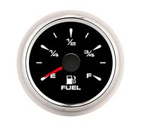 Misuratore di livello carburante 2 in 1 da 190 Ohm con display digitale e retroilluminazione a 8 colori, misuratore di livello carburante in acciaio inox impermeabile per moto, (Copertura argentata