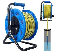 Misuratore Di Livello Dell'acqua Per Monitoraggio Acque Sotterranee | Nastro Anelastico, Scala Da 1 Mm, Sonda In Acciaio Inox 316, Segnalatore Acustico E LED, Nastro Da 30-300 M(Blue,300m)