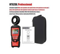 Misuratore di luce, HT620 HT620L Digitale Professionale Ad Alta Precisione 180° Con Sensore Di Luce Girevole Lux Fotometro(HT620L With LED)