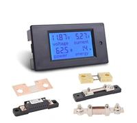 Misuratore di monitoraggio della batteria multifunzione DC 20A/50A/100A con shunt, display LCD, misuratore digitale, voltmetro, amperometro for auto e camper(FL-19B 100A)