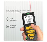 Misuratore di nastro laser/r S2 40M 60M 80M 100M 120M Telemetro laser/r, Trenas A Laser/r con funzione di misurazione multipla(Dark Grey,100m)