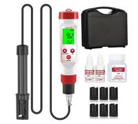 Misuratore di ossigeno disciolto per acqua, tester di ossigeno per laghetti, tester DO per acquari con acque reflue di laghetti, con più membrane, acqua priva di ossigeno, elettrolita, 0,0-40,0 mg/L