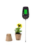 Misuratore di pH del terreno 5 in 1, tester digitale temperatura/umidità/luce solare/umidità, analizzatore acidità da giardino for piante fattoria