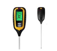 Misuratore di pH del terreno 6 in 1, fertilità, umidità del terreno, luce solare, umidità ambientale, temperatura, monitor, rilevatore, analizzatore del terreno da giardino per l'idroponica