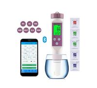Misuratore di pH del terreno, Misuratore di pH Bluetooth 7 in 1/5 in 1 Smart PH EC TDS ORP SALE SG TEMP Test di qualità 'acqua Acquari Test di salinità per giardino e piante in vaso(7 in 1 PH Meter)