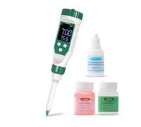 Misuratore di pH for alimenti 0,00~14,00, professionale, intellinte, digitale, for misurare l'acidità pasta, formaggio, carne, pane, acqua for inscatolamento Giardinaggio, Agricoltura(Oranje)
