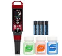 Misuratore di pH per piscina GIDIGI, tester di sale per acqua salata, tester di pH PPM con schermo a colori 5 in 1 per acquario, vasca idromassaggio, spa, idroponica, fermentazione, acqua potabile