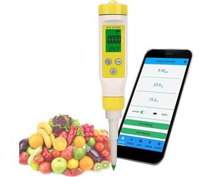 Misuratore di pH professionale per alimenti, kit di tester digitale per pH con ATC, perfetto per fermentare pane, formaggio, sushi, riso, lievito naturale, salse, carne