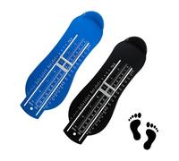 Misuratore di piede per bambini, 2 pezzi, righello di misura della scarpa, strumento per misurare la dimensione del piede (blu, nero),
