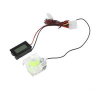 Misuratore di portata a tre vie, 1 confezione da 1 termometro a LED per sistema di raffreddamento ad acqua, monitor della temperatura con display digitale e sonda per test di loop del radiatore del PC
