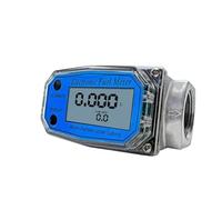 Misuratore di portata a turbina ad alta precisione da 1 pollice, contatore elettronico di portata del liquido con display LCD for acqua, benzina, cherosene Letture precise