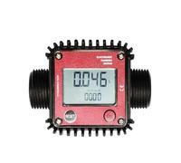 Misuratore di portata a turbina digitale K24 con display LCD, misuratore di portata for olio combustibile, diesel, acqua, ingranaggi, filettatura in plastica inossidabile Letture precise(Model1)