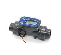 Misuratore di portata a turbina DN25-80 Misuratore di portata elettronico con display digitale ZJLCD-BT01 Tubo in PVC Acqua liquida for irrigazione agricola/giardino(DN50,Without cable)