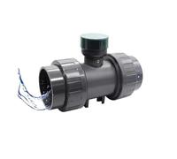 Misuratore di portata a ultrasuoni, misuratore di portata d'acqua digitale in PVC con display LCD, uscita RS485, sensore for tubi resistente agli acidi e agli alcali for l'irrigazione(Zjpvc-lcd-dn20)